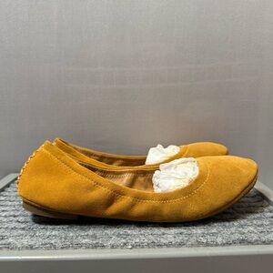 Lucky Brand Kids Yellow Suede Slippers